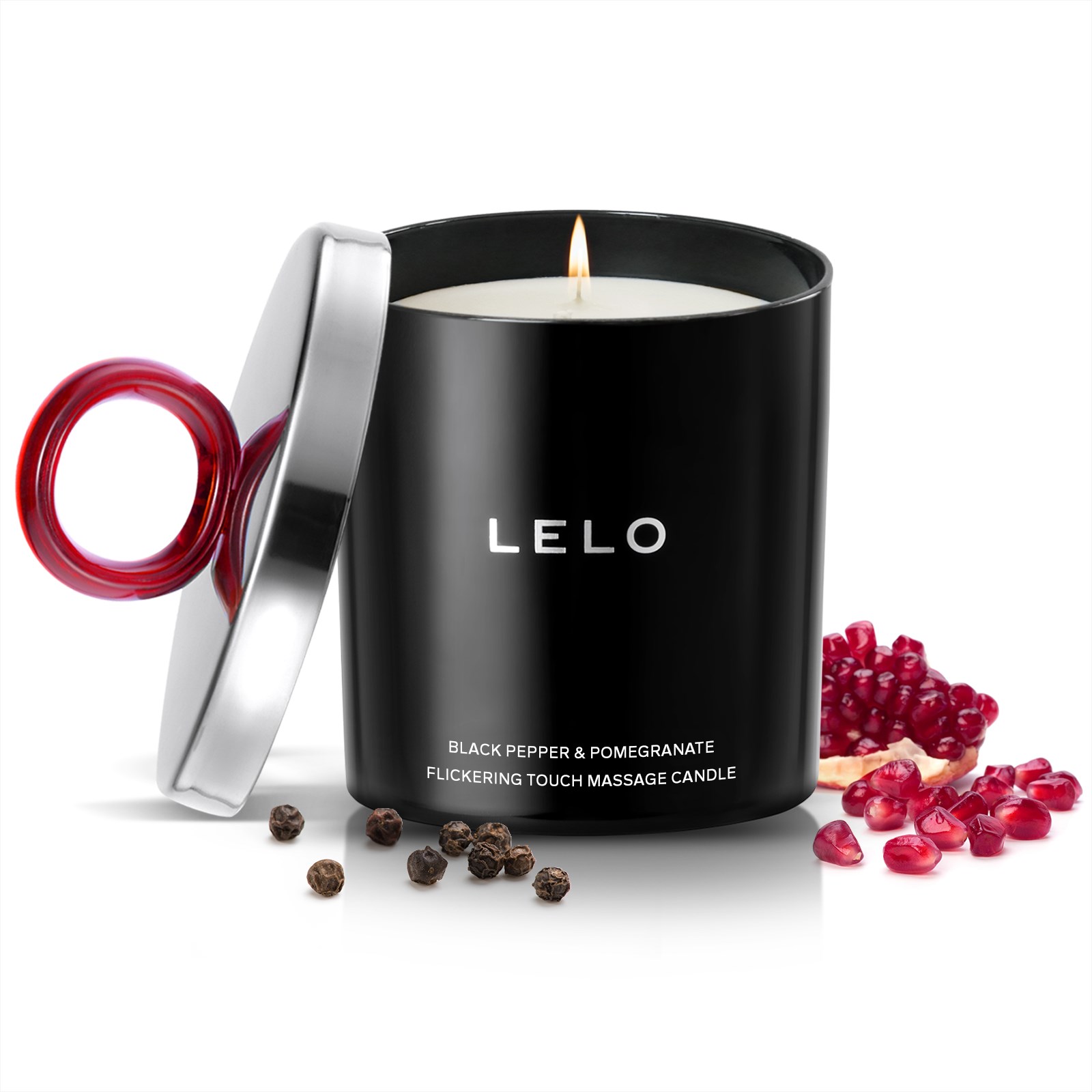 LELO Flickering Touch Massage Candle - Varmende Massage Lys - Rød