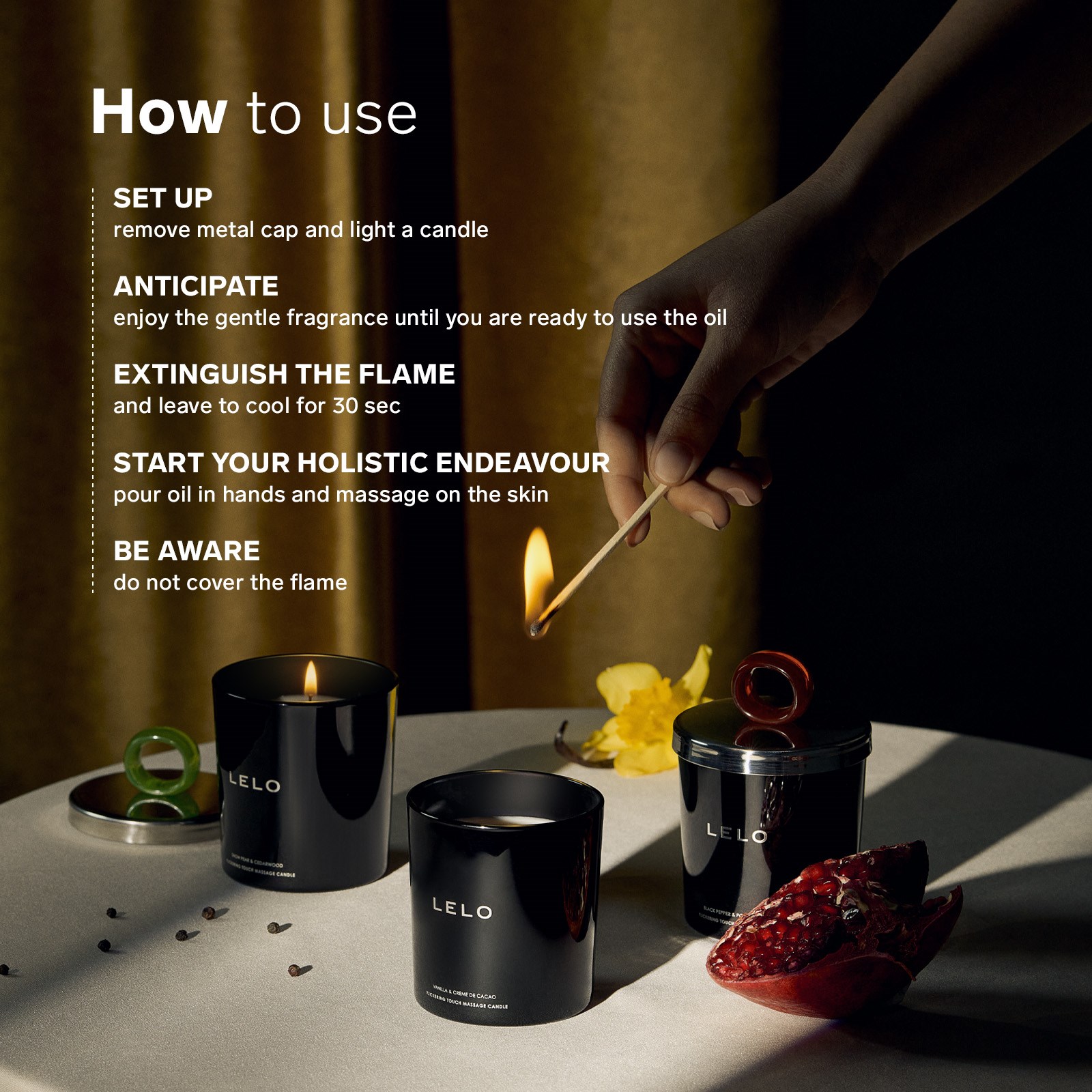 LELO Massage Candle Snow Pear & Cedarwood (obrázok 4)