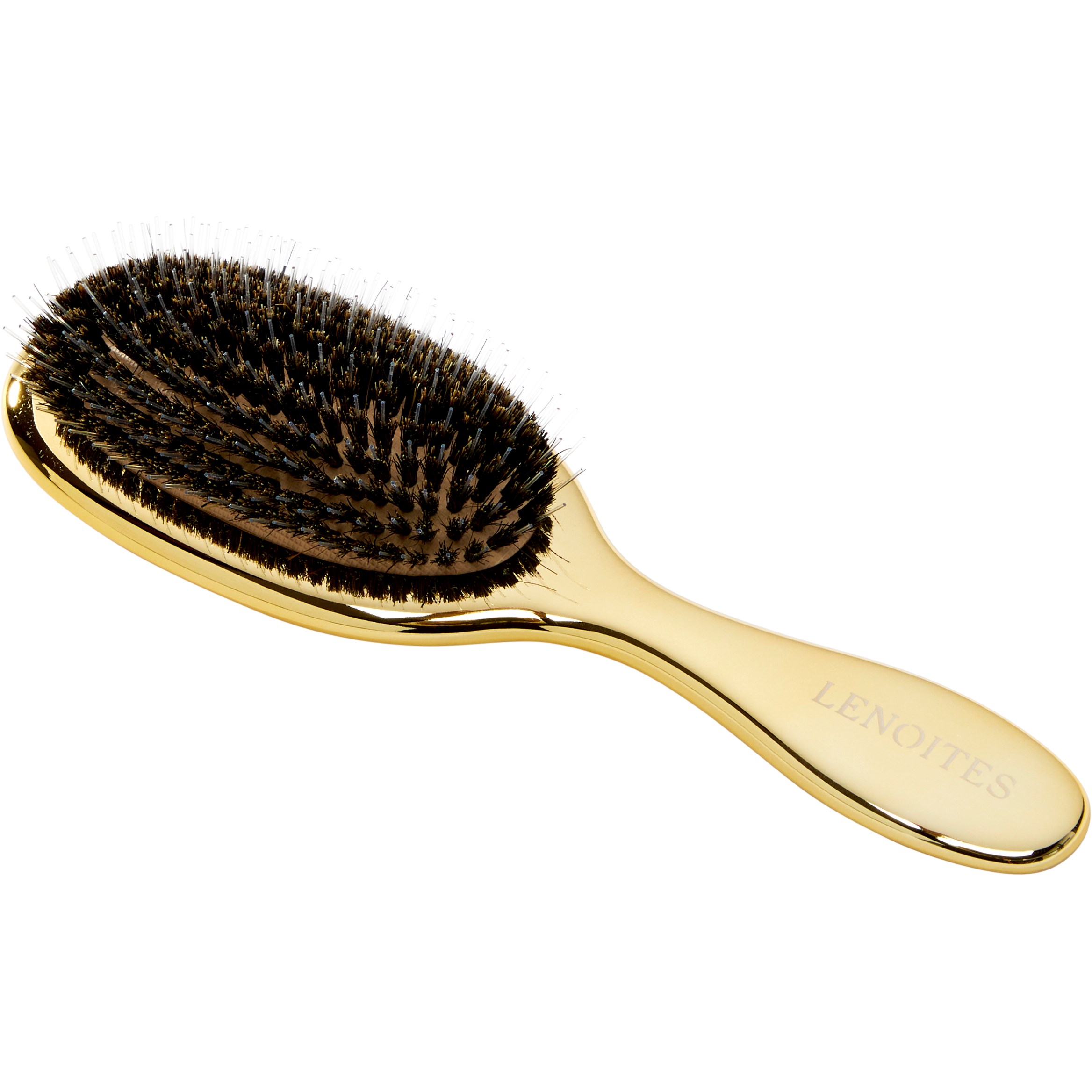 Lenoites Hair Brush Wild Boar with pouch and cleaner tool Guld billede