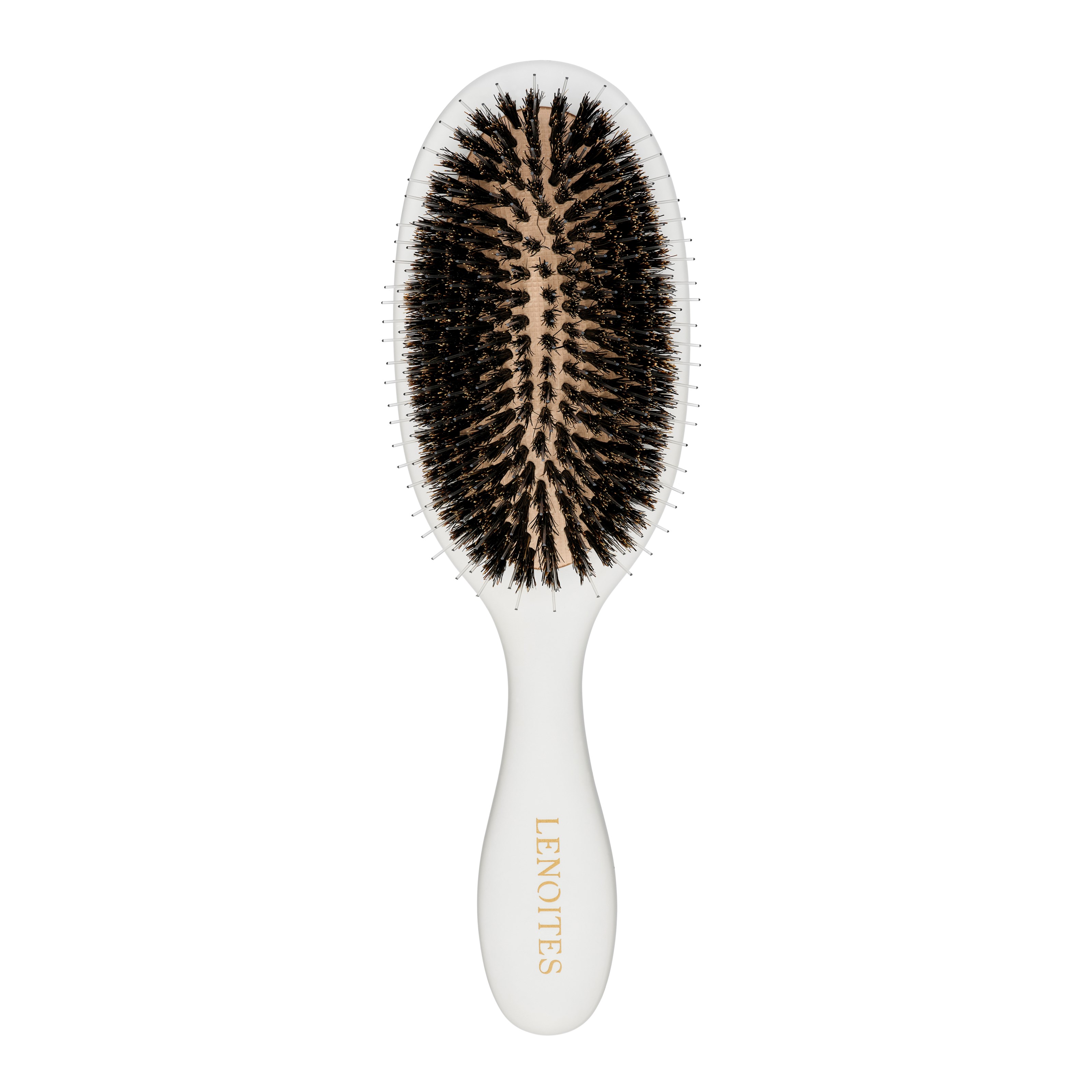 Lenoites Hair Brush Wild Boar with pouch and cleaner tool - szczotka d (obrázok 3)