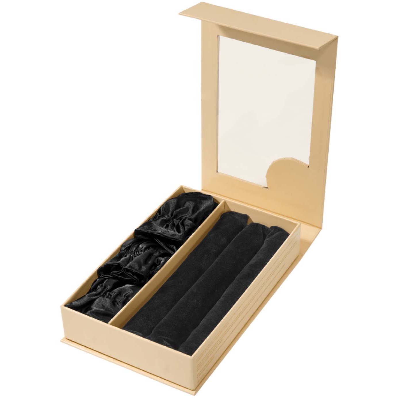 Lenoites Heatless Curling Rods with Caps 3-Pack Set Black - 1 pcs