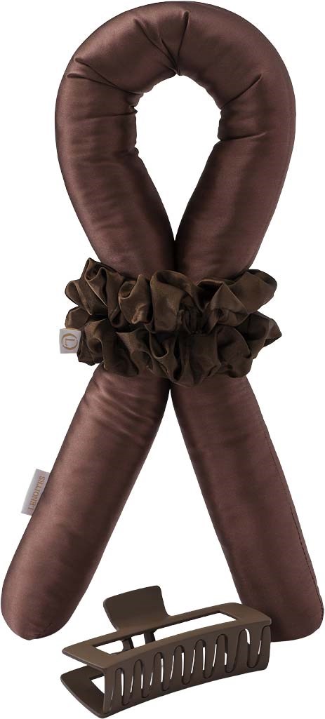 Lenoites Heatless Curls in Mulberry Silk Large Brown