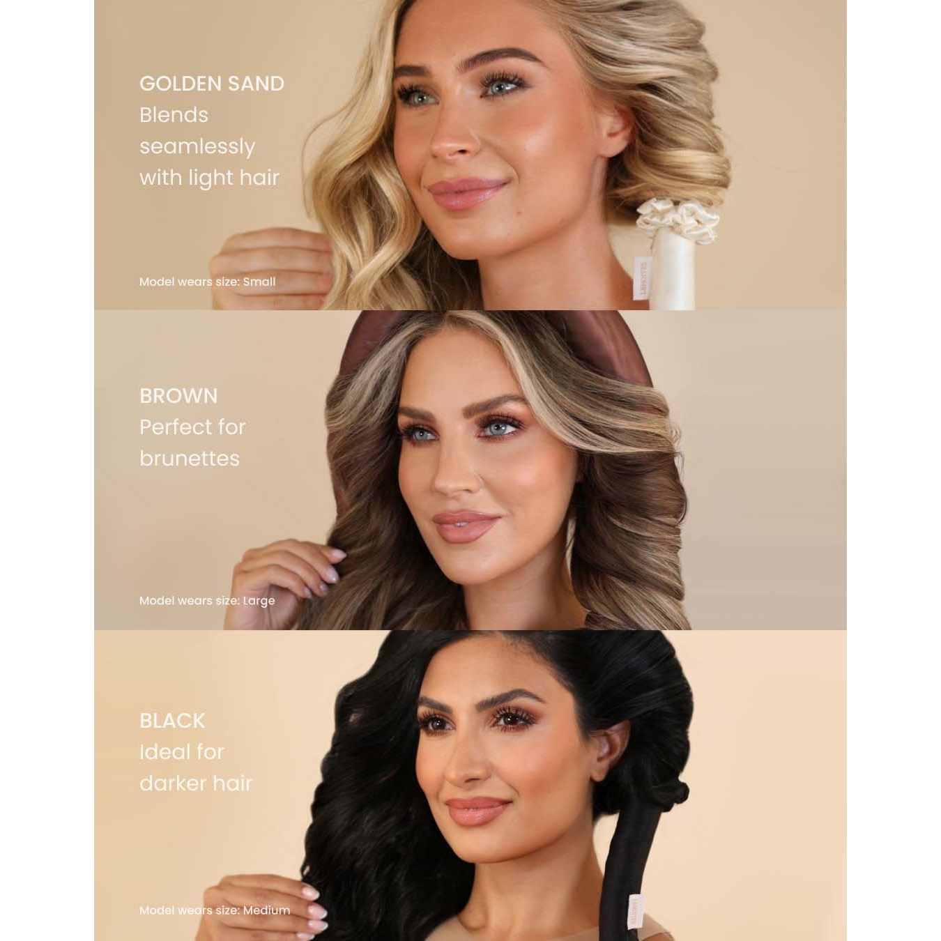 Lenoites Heatless Curls in Mulberry Silk Large Black (obrázok 4)