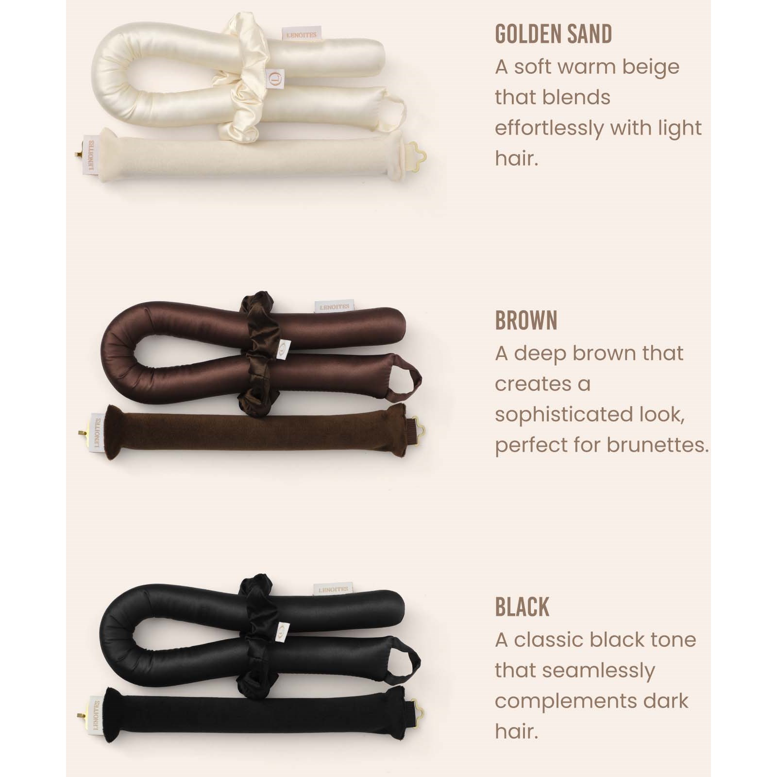 Lenoites Heatless Curls Unicorn Brown (obrázok 3)