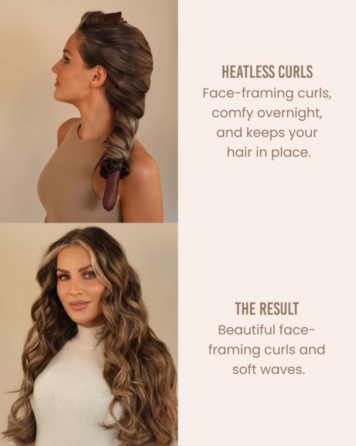 Lenoites Heatless Curls Unicorn Brown