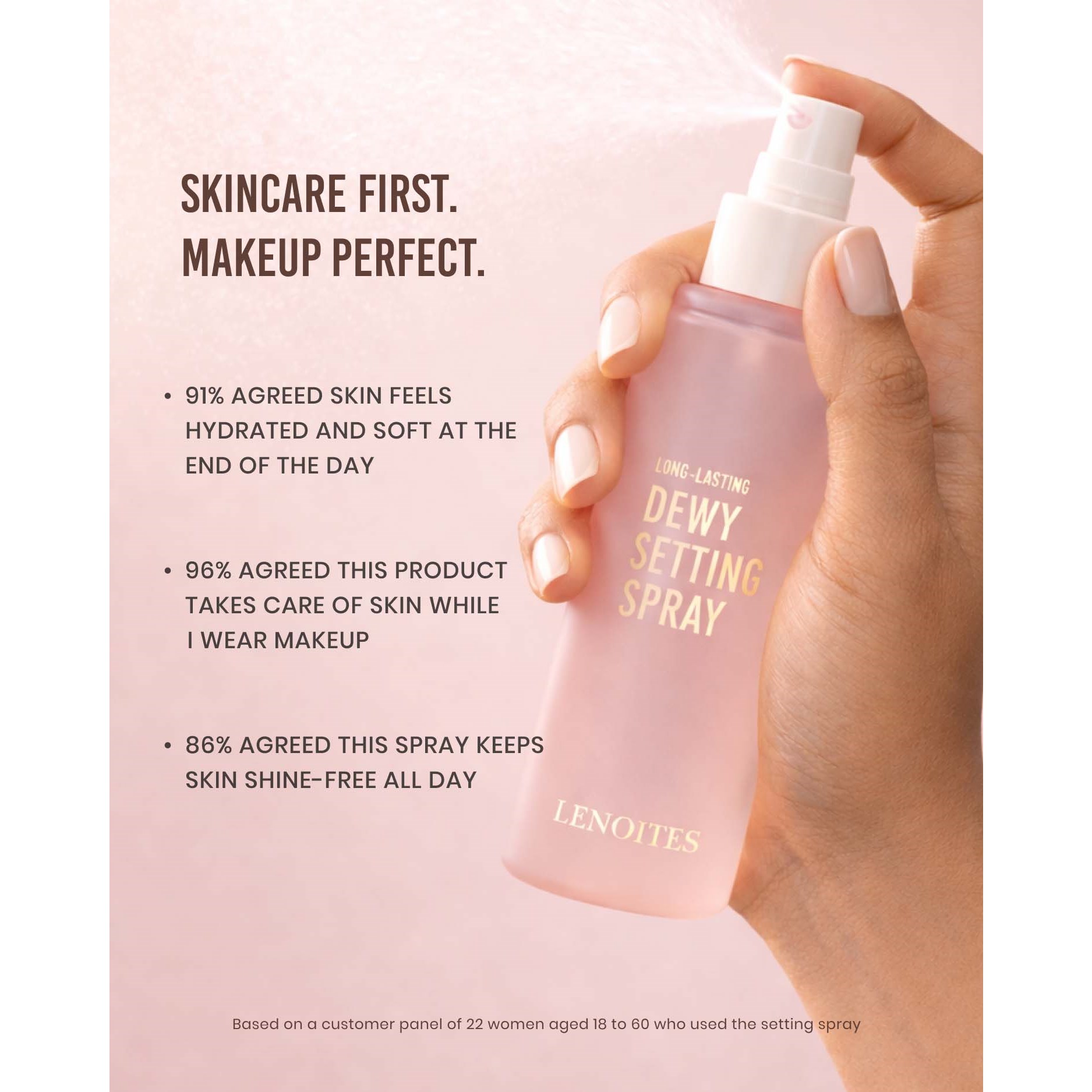 Lenoites Long Lasting Dewy Setting Spray 100 ml (obrázok 6)