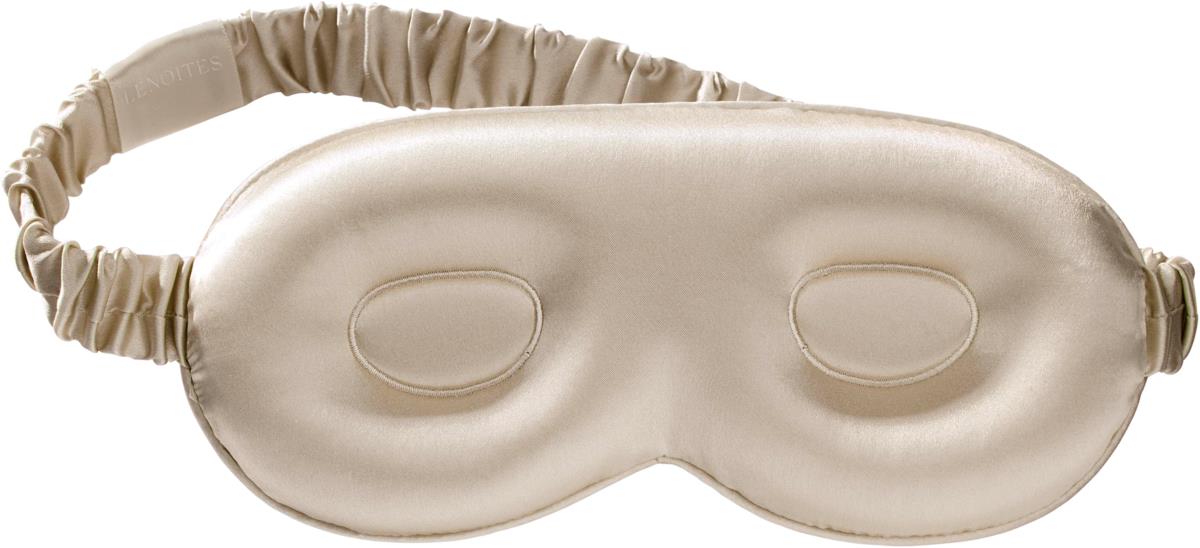 Lenoites Mulberry Silk Contour Sleep Mask Greige