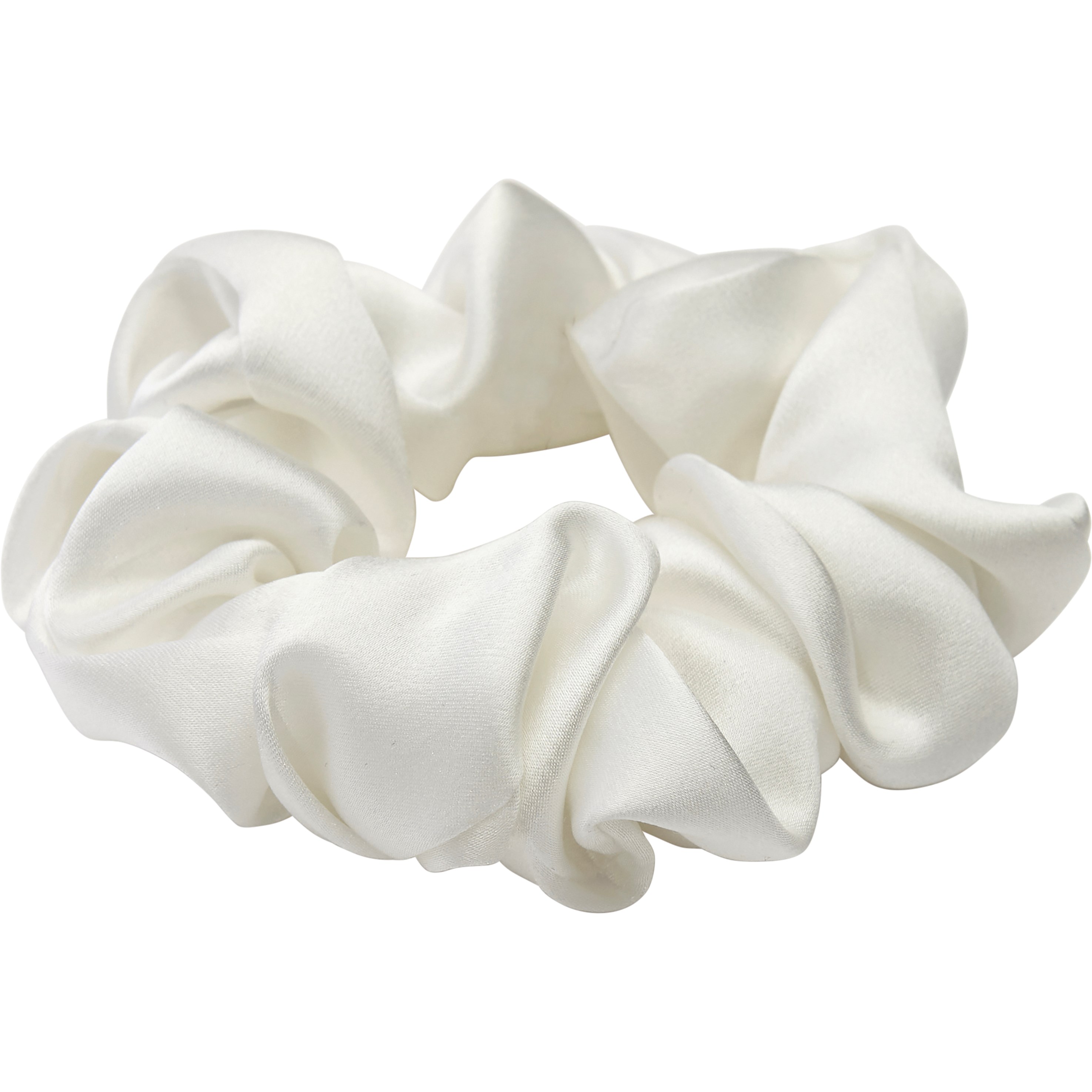 Lenoites Mulberry Silk Scrunchie White billede