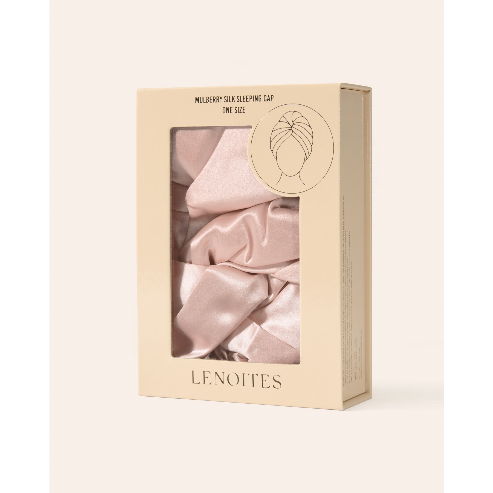 Lenoites Mulberry Silk Sleeping Cap Pink (obrázok 7)