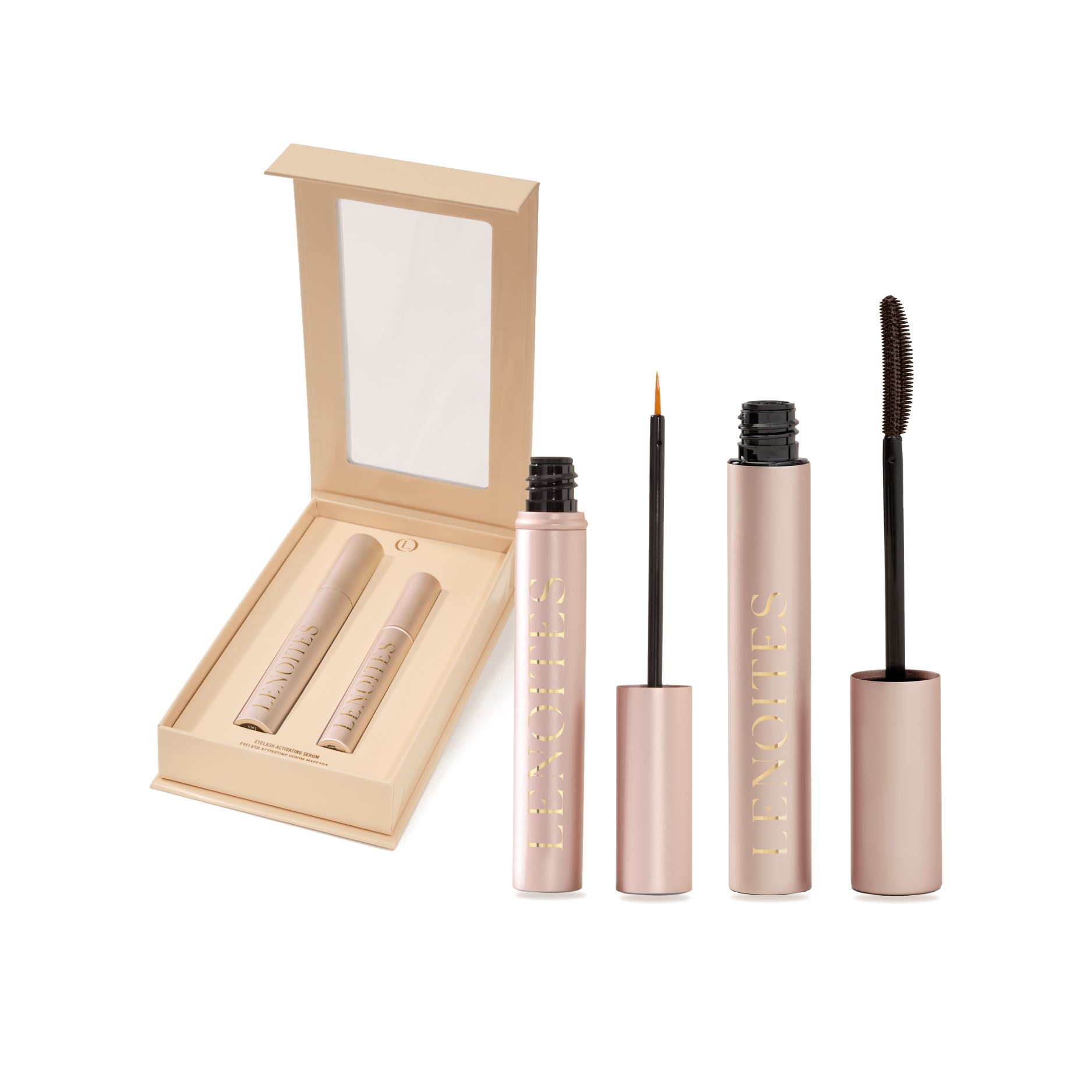 Lenoites PowerLash Gift Set Mascara & Eyelash Serum Brown