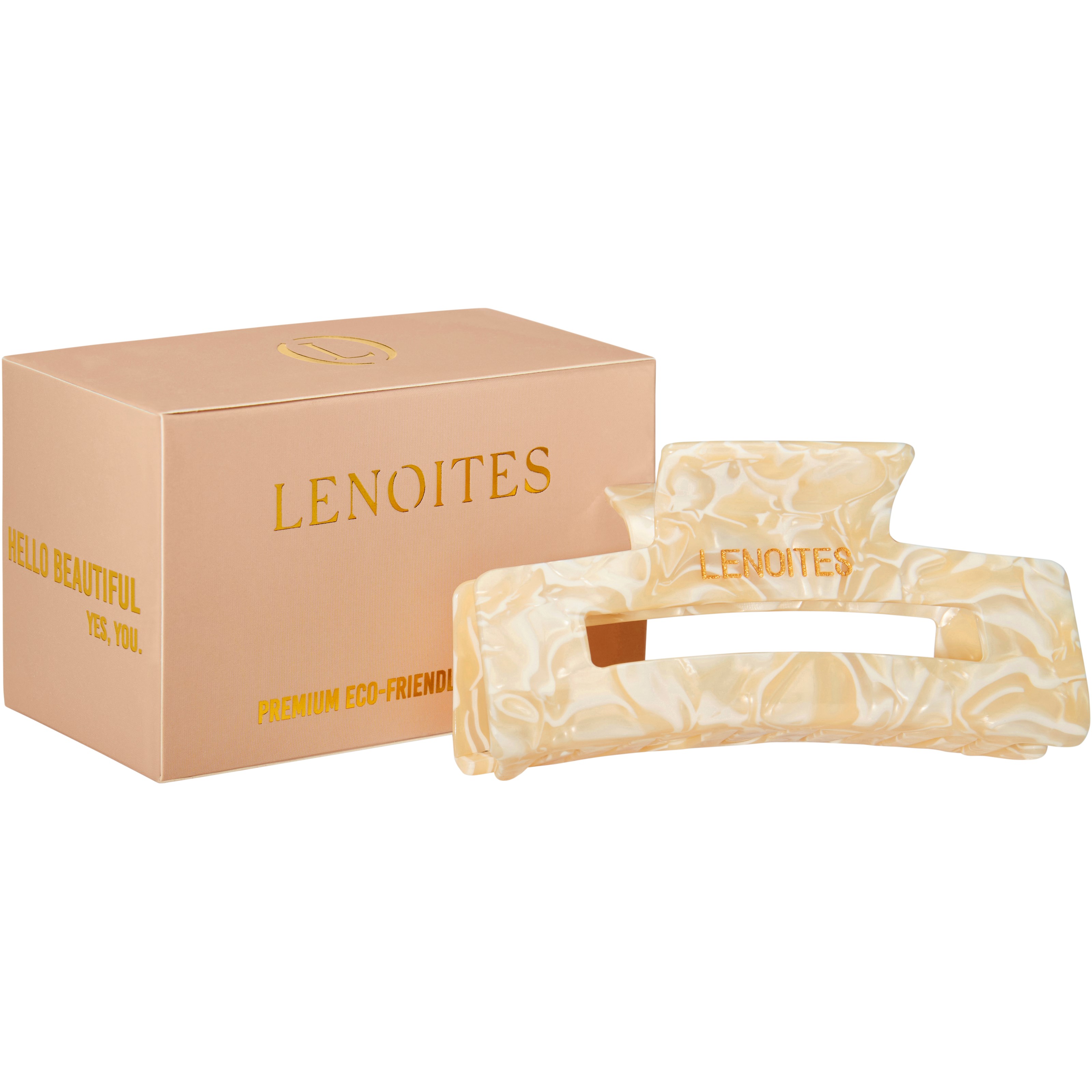 Lenoites Premium Eco-Friendly Hair Claw - klamra do włosów Champagne P (obrázok 3)