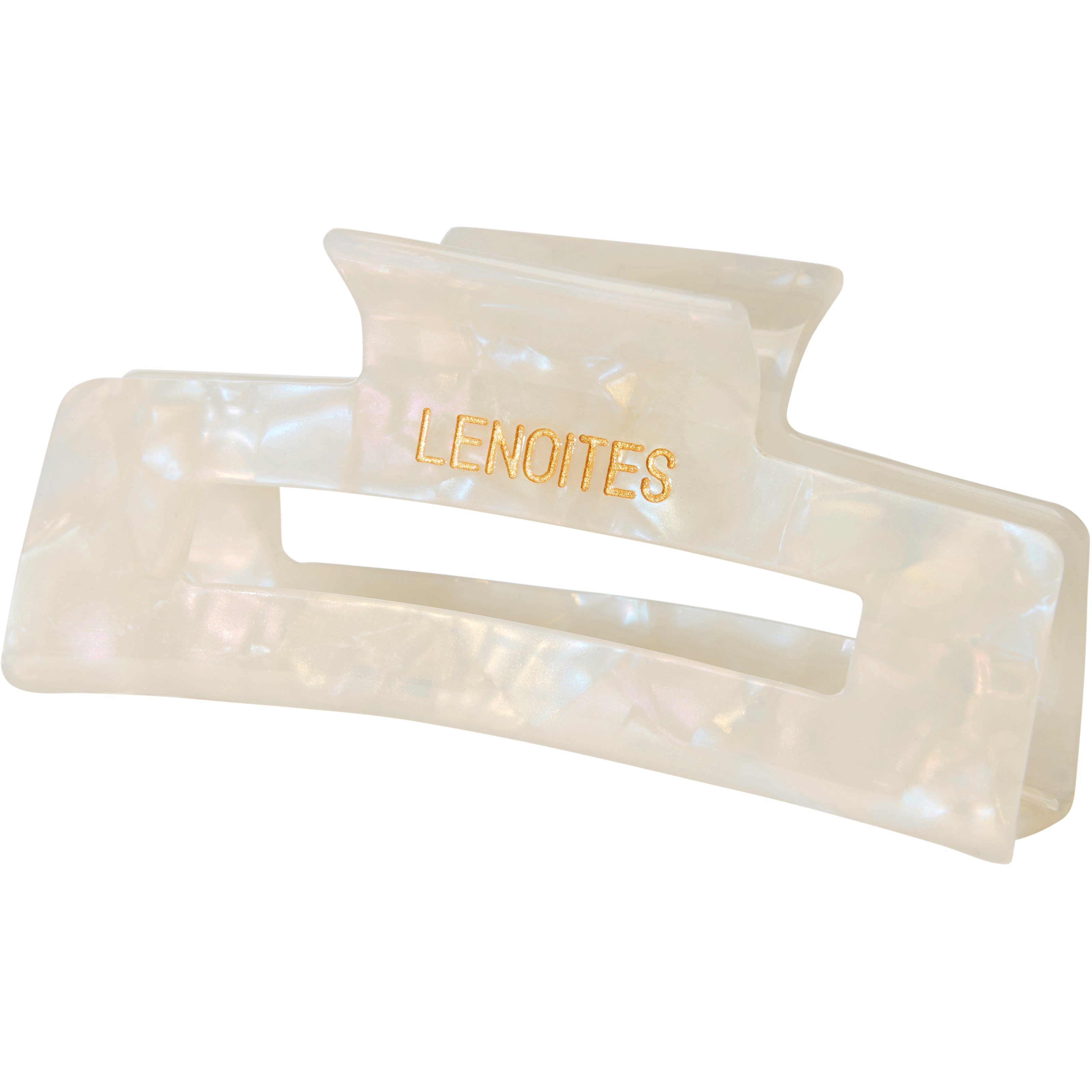 Lenoites Premium Eco-Friendly Hair Claw Pearly White billede