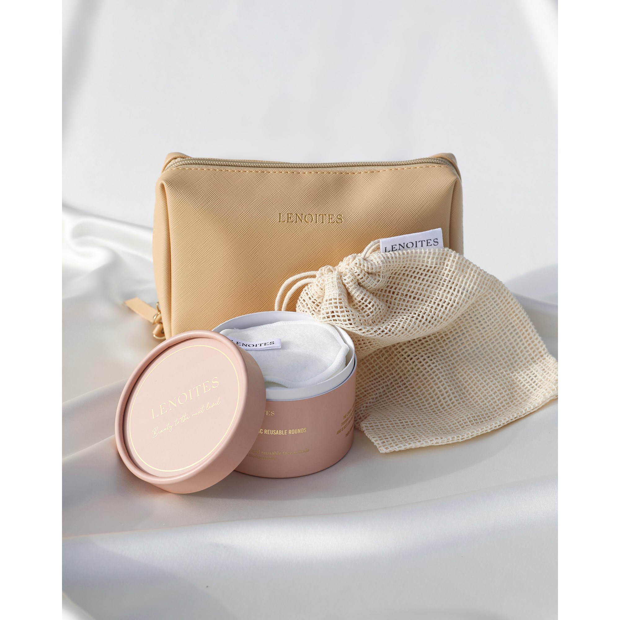 Lenoites Pure Premium Organic Reusable Rounds - bawełniane płatki wiel (obrázok 3)