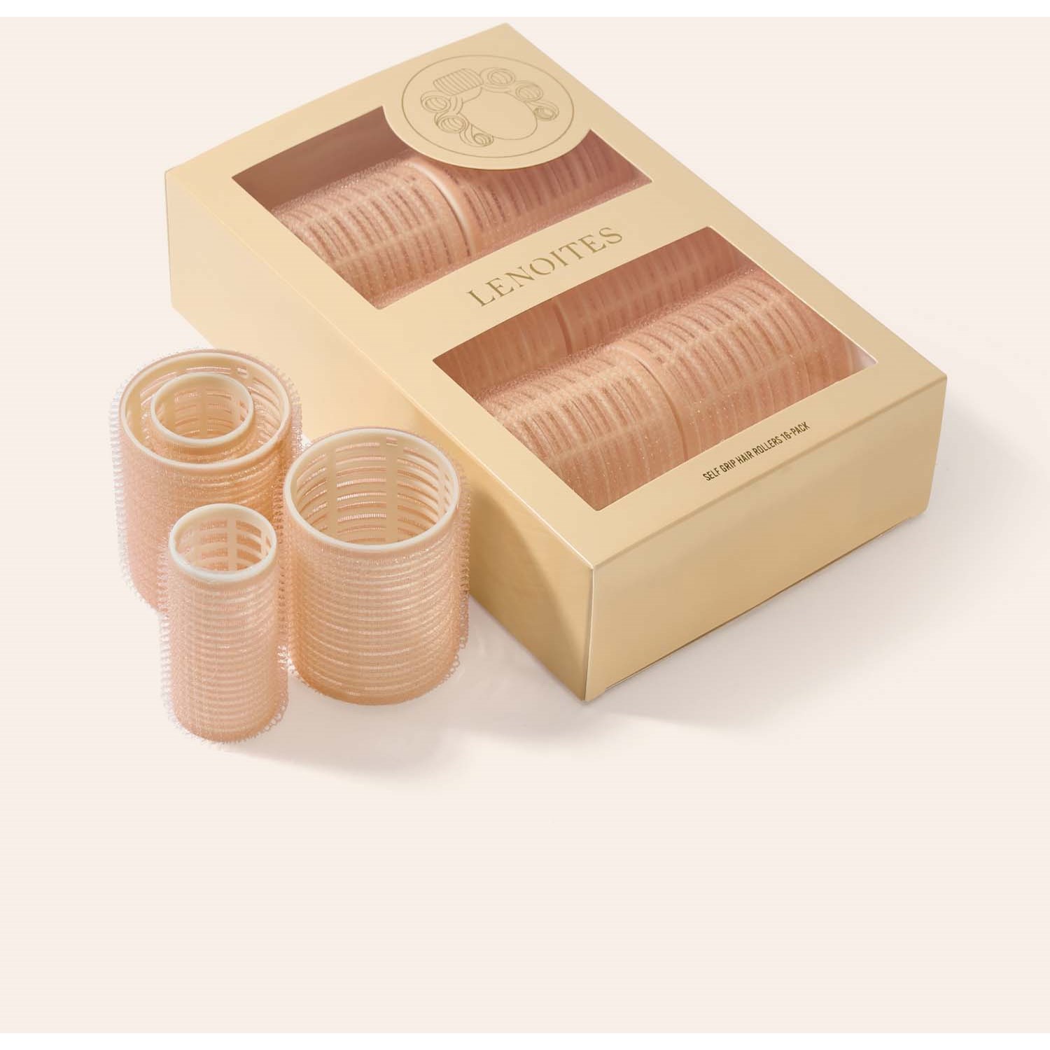 Lenoites Self Grip Hair Rollers 16-Pack One Size - 1 pcs