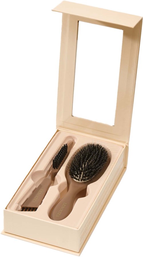 Lenoites Wild Boar Hair Brush with Cleaning Tool Limited Edition