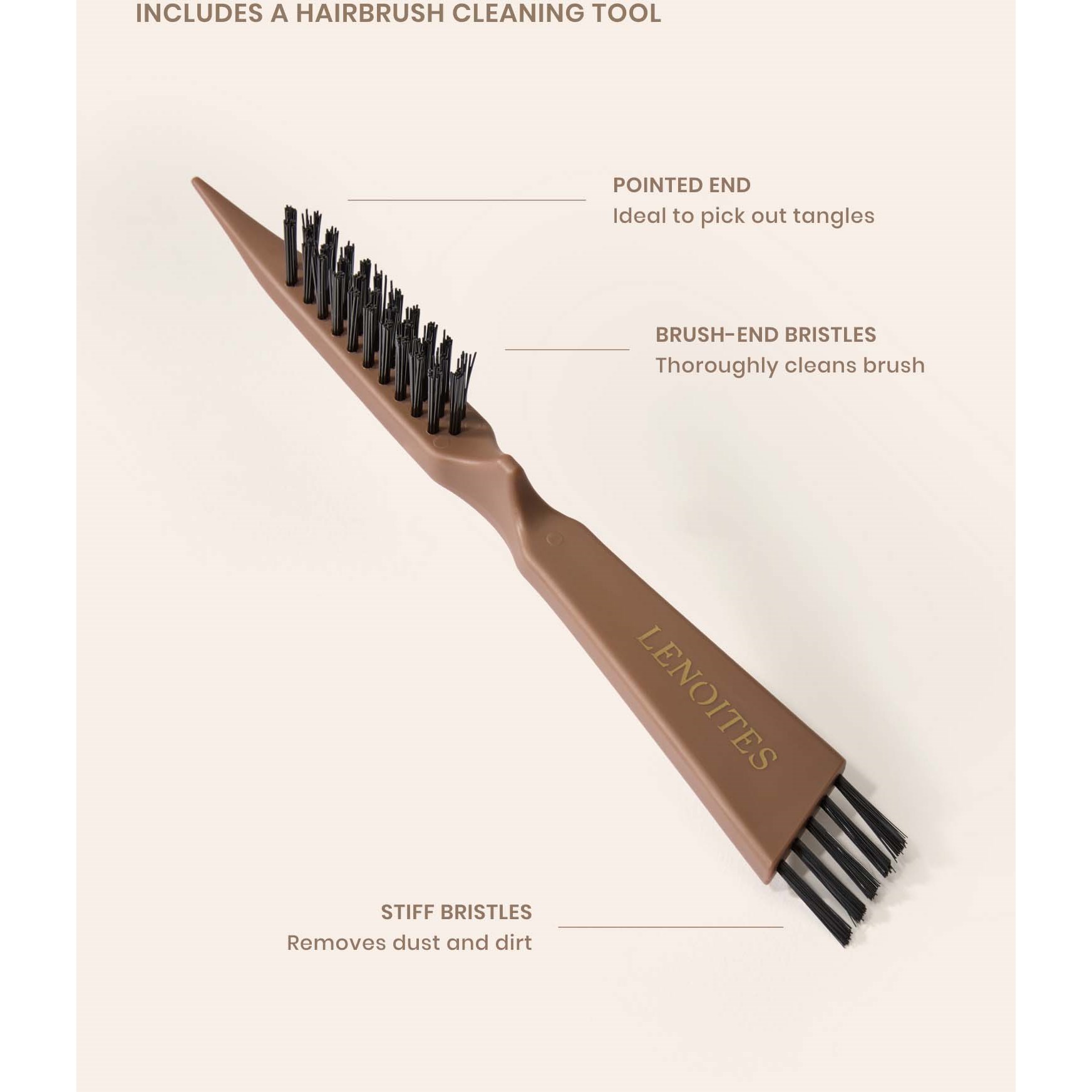 Lenoites Wild Boar Hair Brush with Cleaning Tool Limited Edition (obrázok 3)