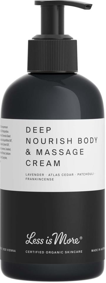 Less is More Organic Deep Nourish Body & Massage Cream Lavender 250 ml