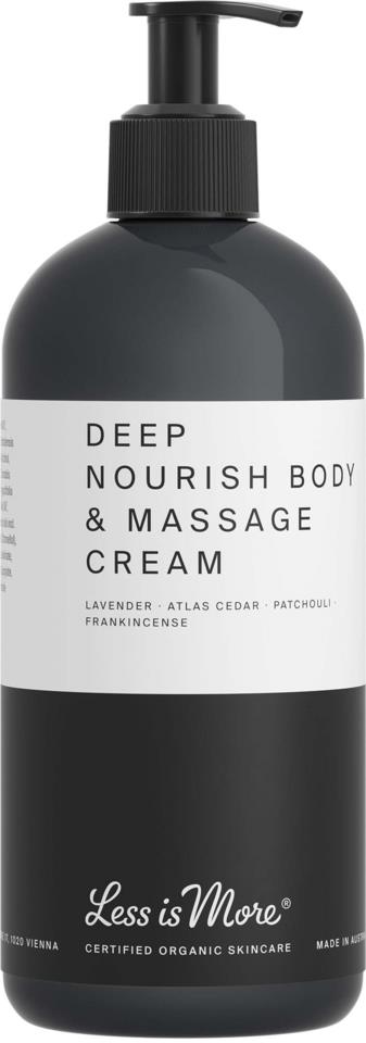 Less is More Organic Deep Nourish Body & Massage Cream Lavender 500 ml