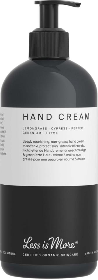 Less is More Organic Hand Cream Lemongrass Eco Size 500 ml