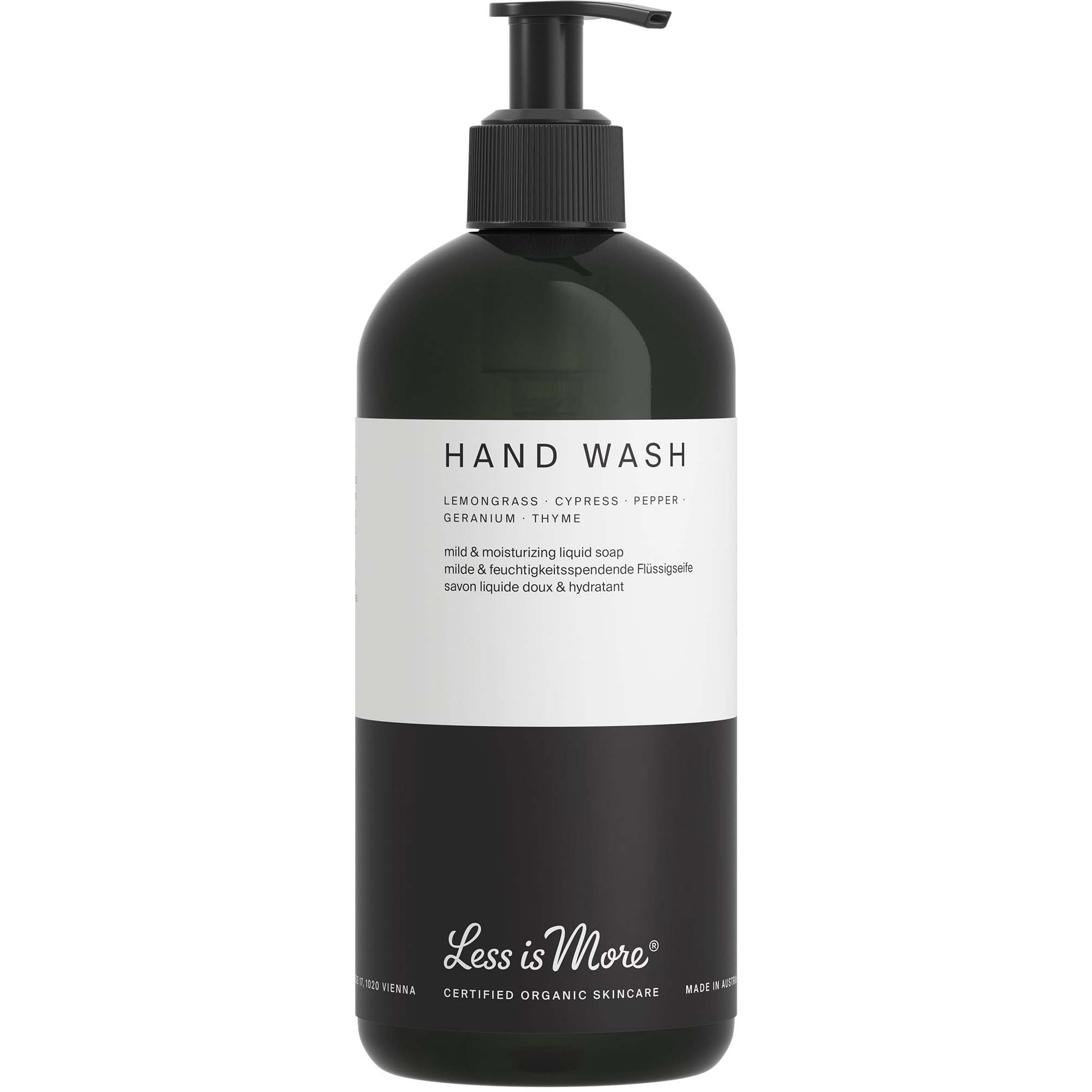 Less Is More Organic Hand Wash Lemongrass Eco Size 500 ml