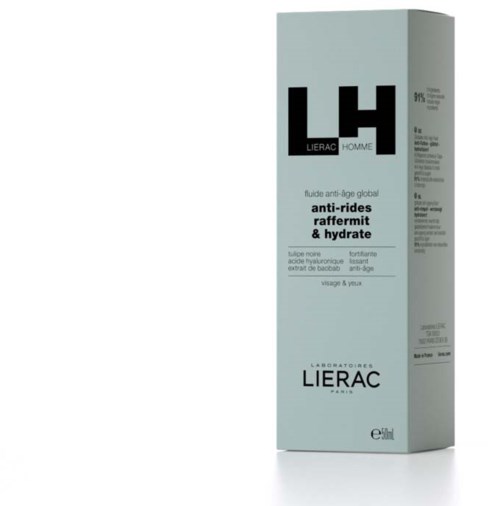 Lierac Homme anti-aging cream, smoothes, hydrates, and fights aging signs.