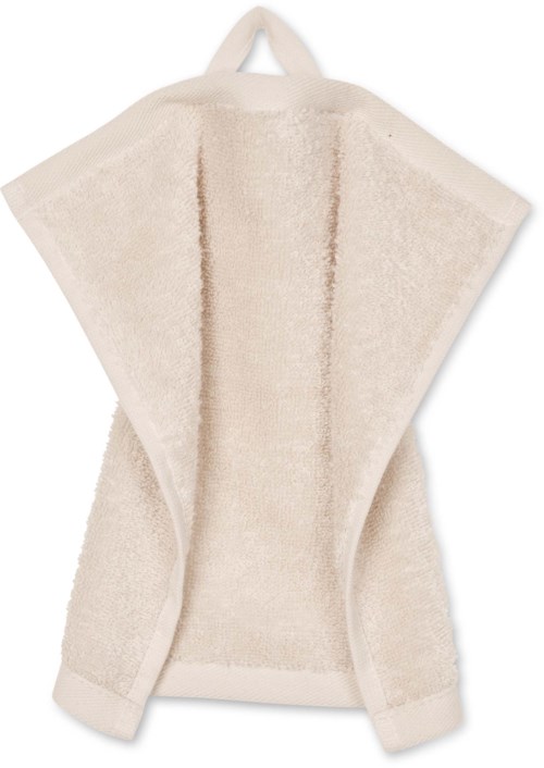 Et beige håndkle med hette og to frontventiler, ser myk og kosete ut.