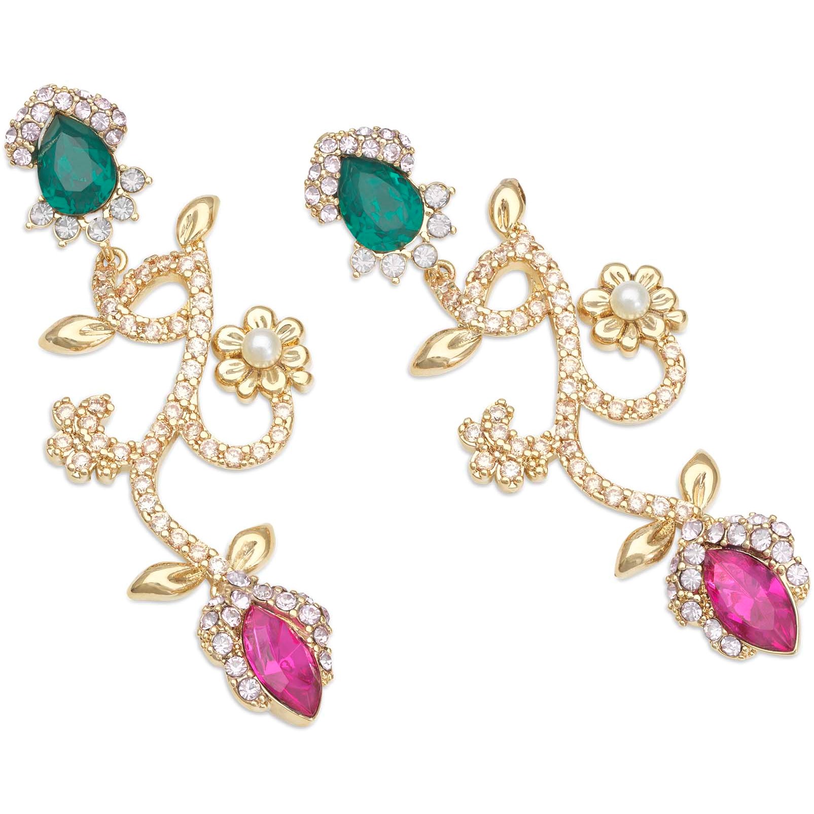 Läs mer om Lily and Rose Camille earrings - Emerald pink Emerald pink