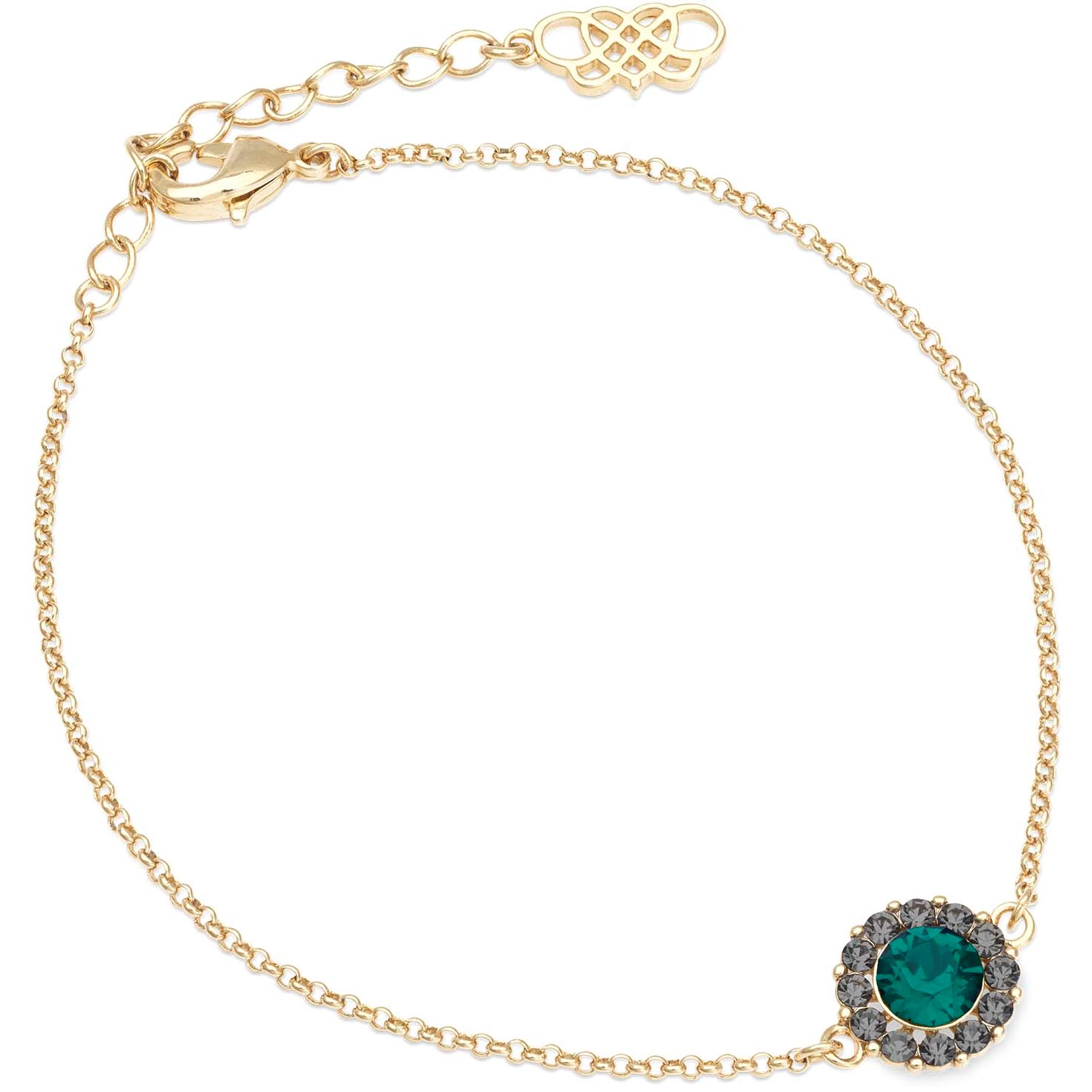 Läs mer om Lily and Rose Celeste bracelet - Emerald / Black diamond Emerald / Bl