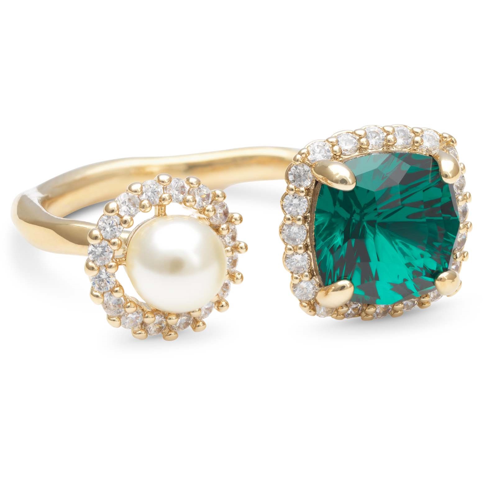 Läs mer om Lily and Rose Colette ring - Emerald square Emerald square