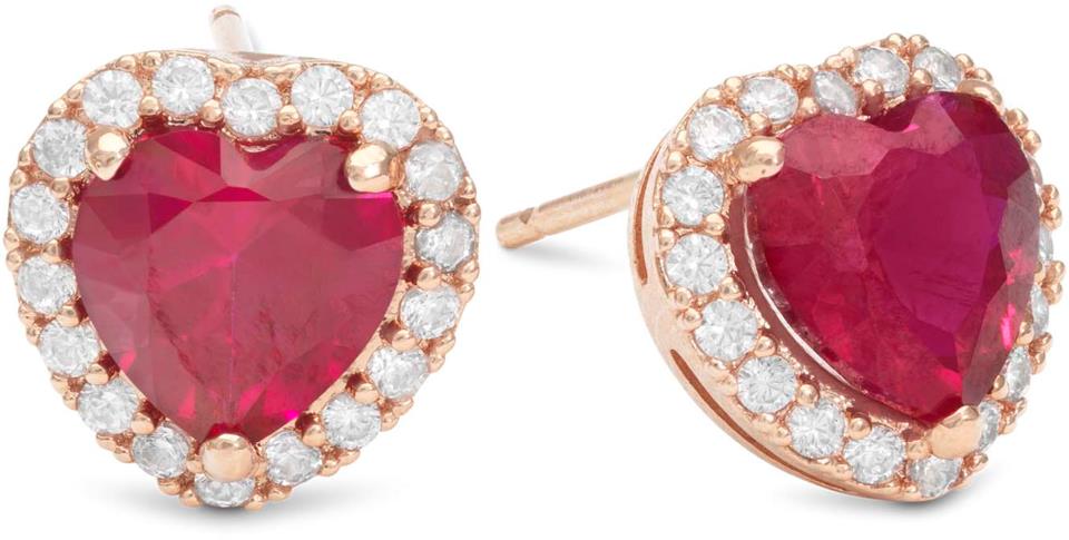 Lily and Rose Delphine stud earrings - Pink ruby