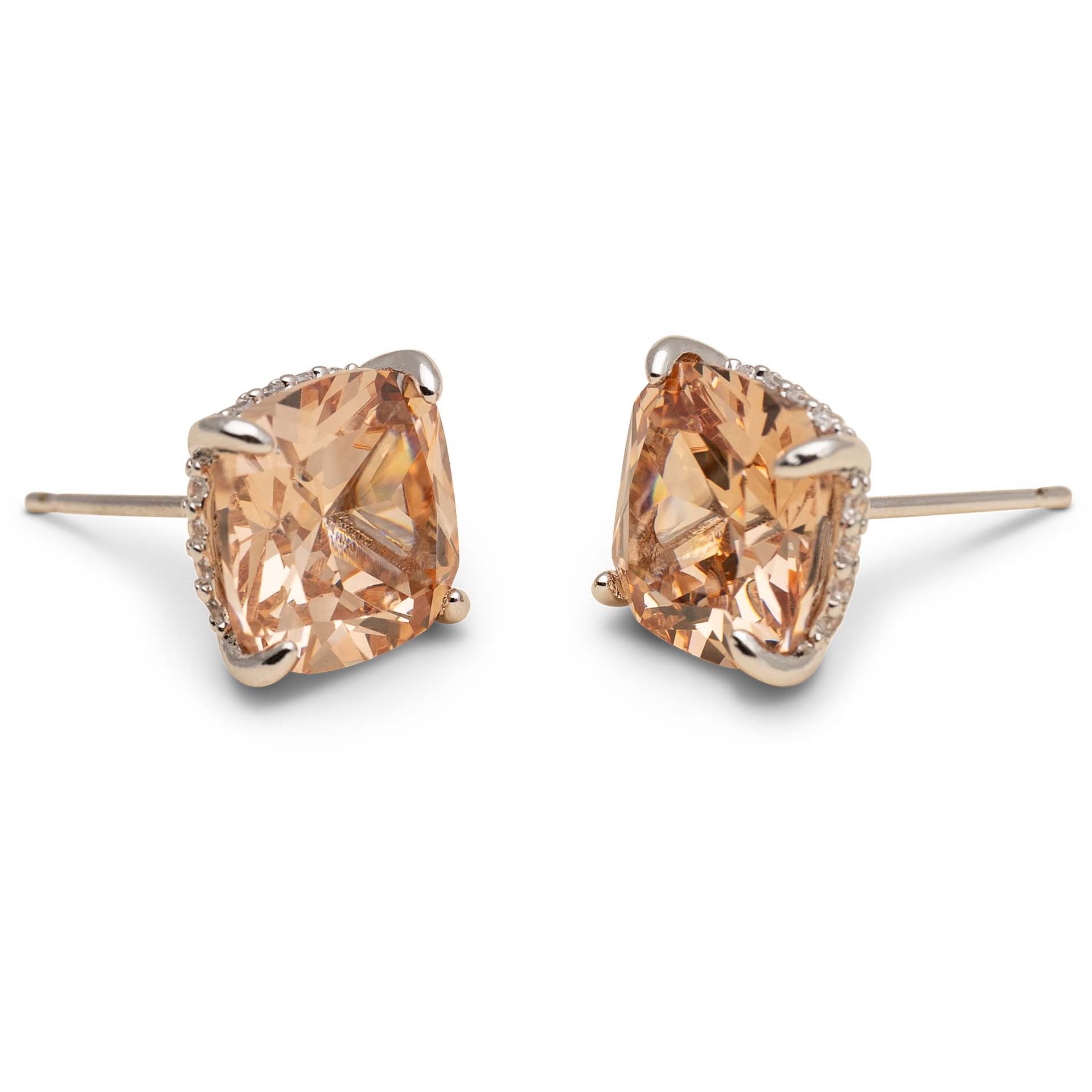 Lily and Rose Desiree studs - Champagne Silver