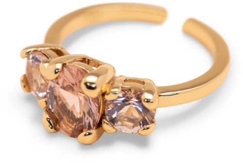 Lily and Rose Ines ring - Pink topaz (open)