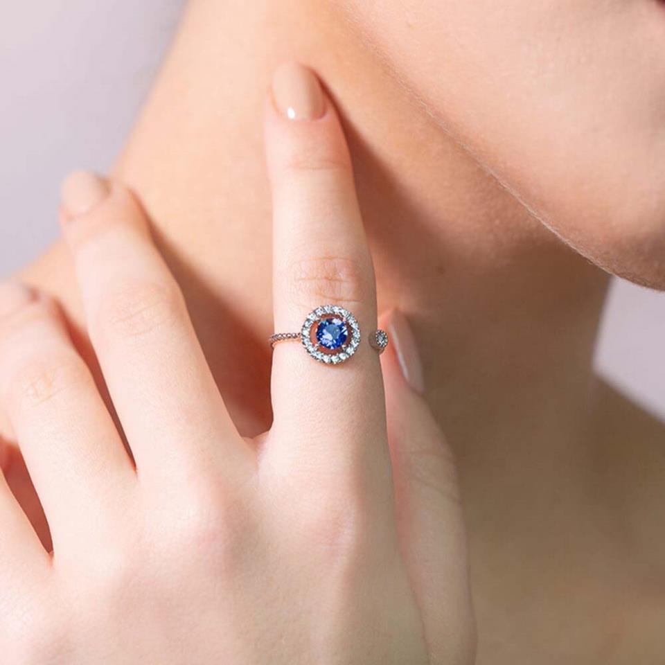 Lily and Rose Miranda ring - Sapphire (Silver)