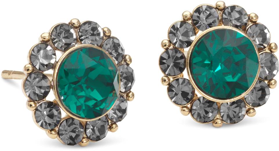 Lily and Rose Miss Sofia earrings - Emerald / Black diamond