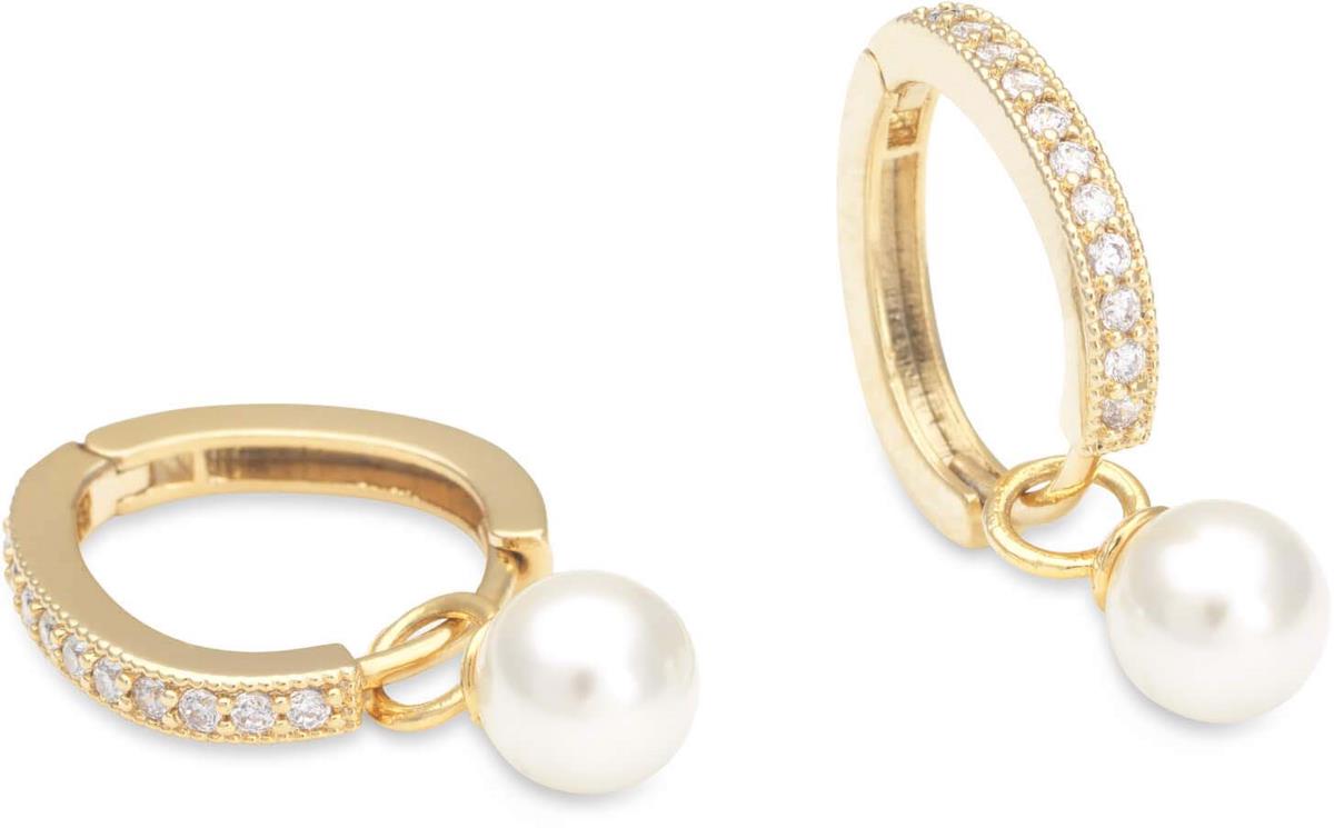 Lily and Rose Petite Kennedy hoops earrings - Ivory pearl