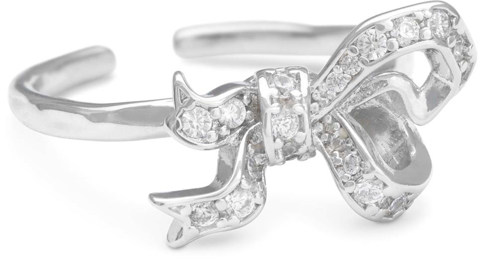 Lily and Rose Versailles bow ring - Crystal Silver
