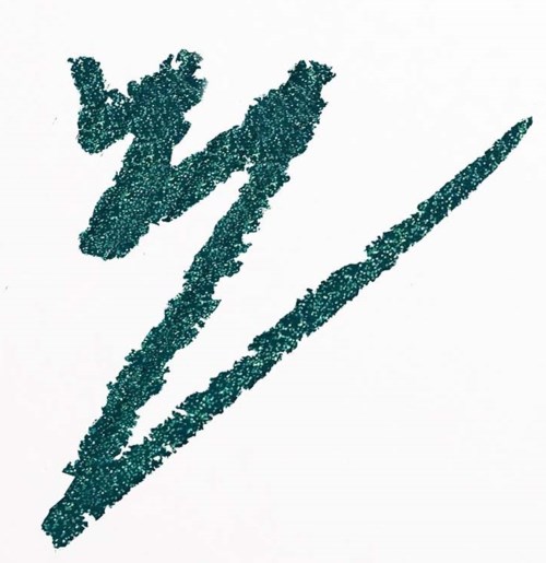 Een logo met twee scherpe, geribbelde streken en een kleinere vorm erboven. De streken zijn getextureerd en spits.