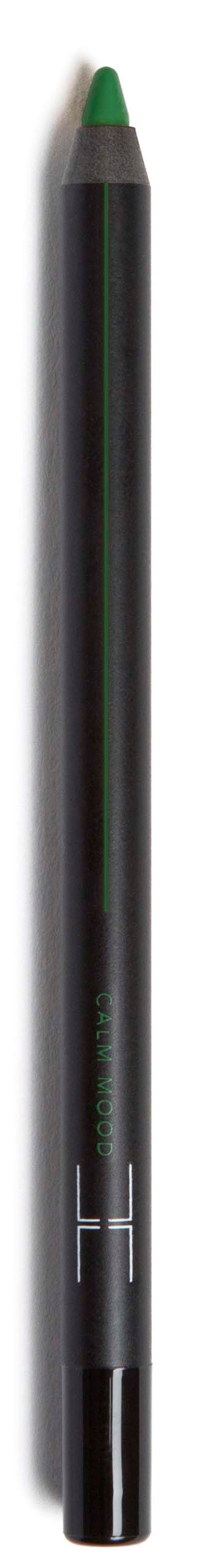 A green marker pen with a black body and cap, standing vertically.