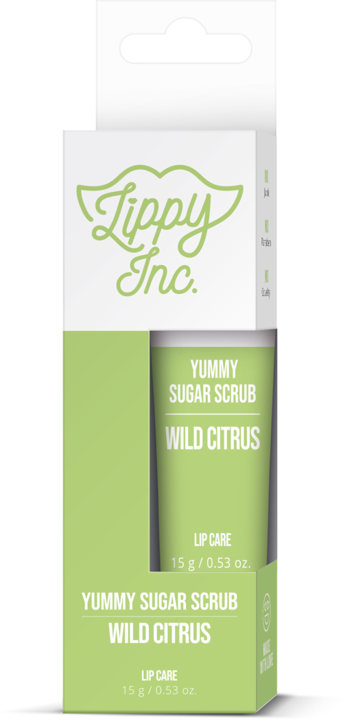 Lippy Inc. läppvårdsbox med Yummy Sugar Scrub Wild Citrus, 15g.