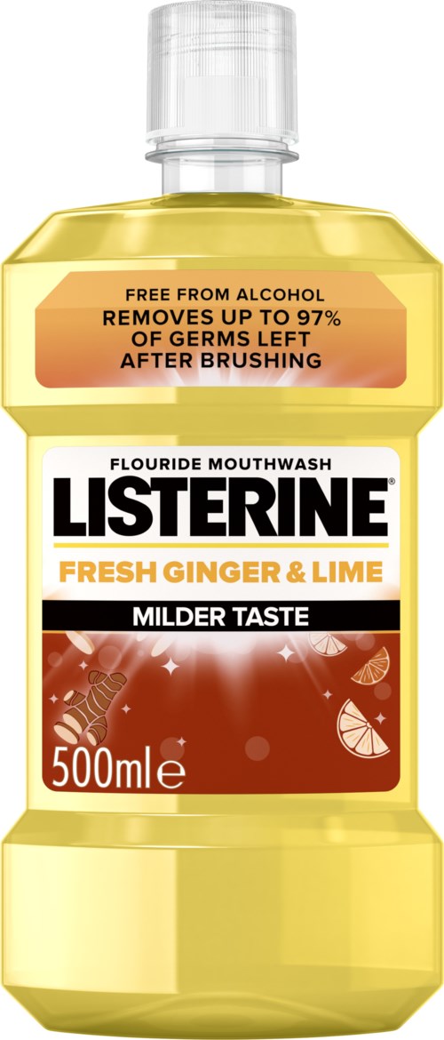 Listerine Milder Taste Mouthwash Fresh Ginger & Lime 500 ml