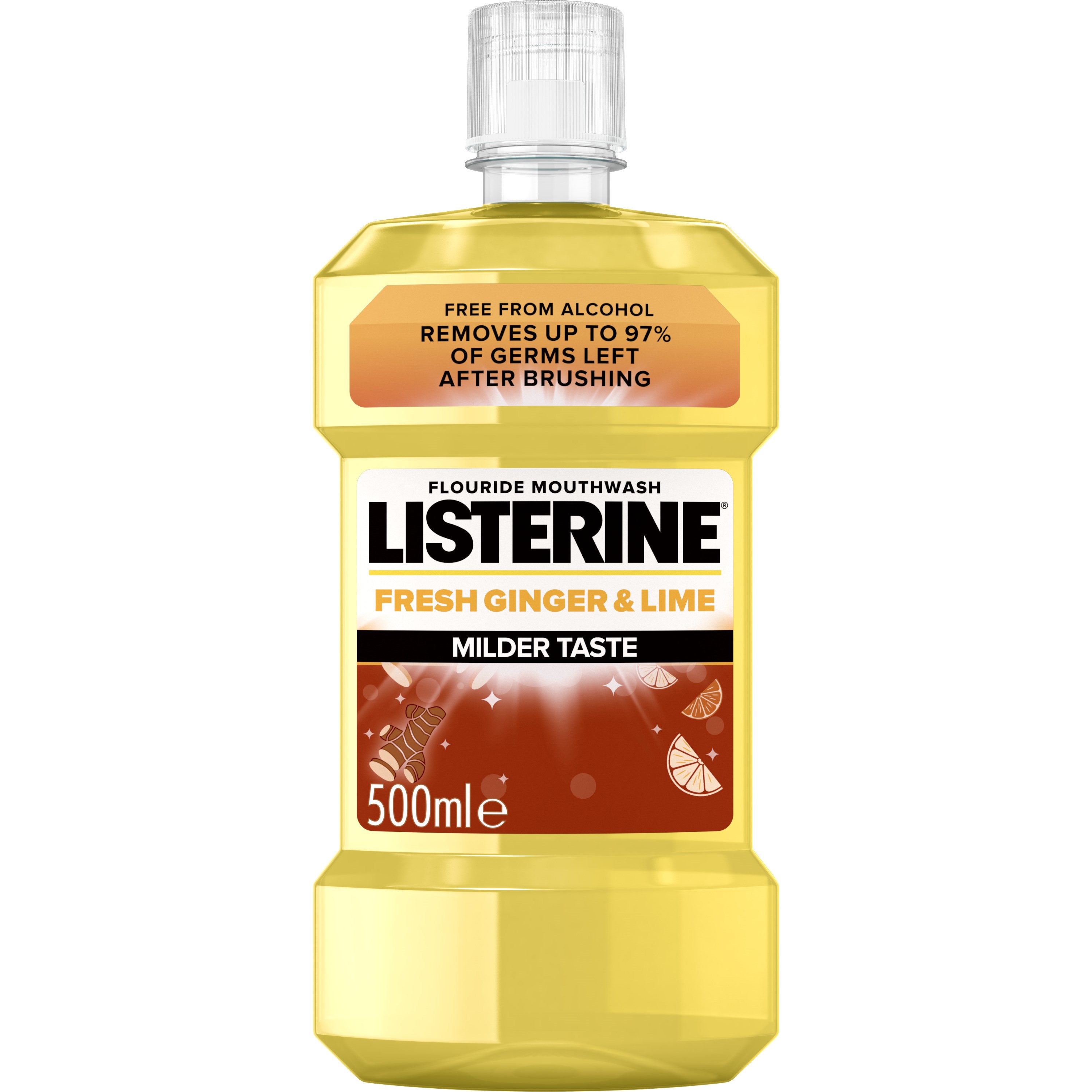 Läs mer om Listerine Milder Taste Mouthwash Fresh Ginger & Lime 500 ml
