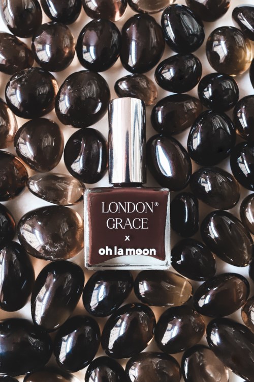 London Grace Crystal Collection Nail Polish Smokey Quartz