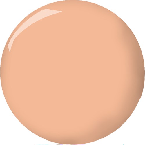 Ett stort, enkelt, runt, beige färgat föremål med en glansig yta, liknande ett ägg.