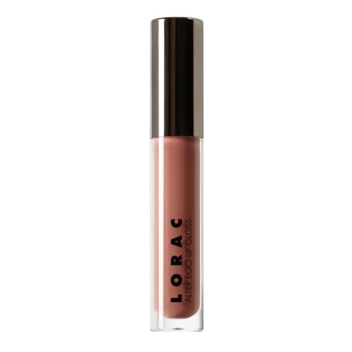 Leppeglans i klar tube med svart lokk, merket 'LORAC' og 'Lip Gloss' i svart tekst.