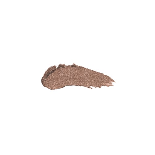 En brunt makeupprov på en vit bakgrund.