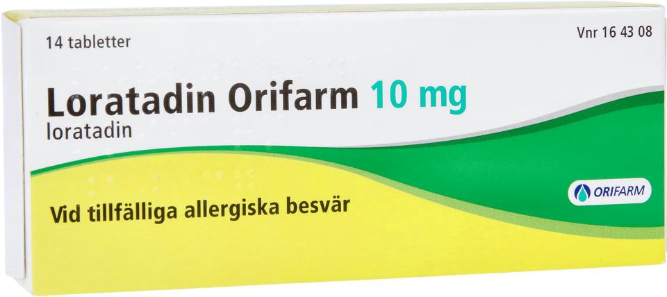 Loratadin Orifarm, tablett 10 mg 14 st
