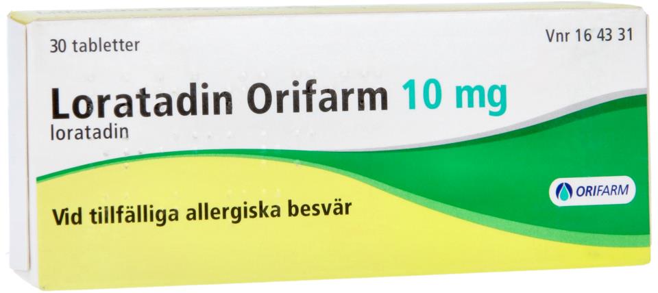 Loratadin Orifarm, tablett 10 mg 30 st