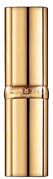 Goldfarbener L'Oreal Lippenstift, glänzend und elegant, steht aufrecht.