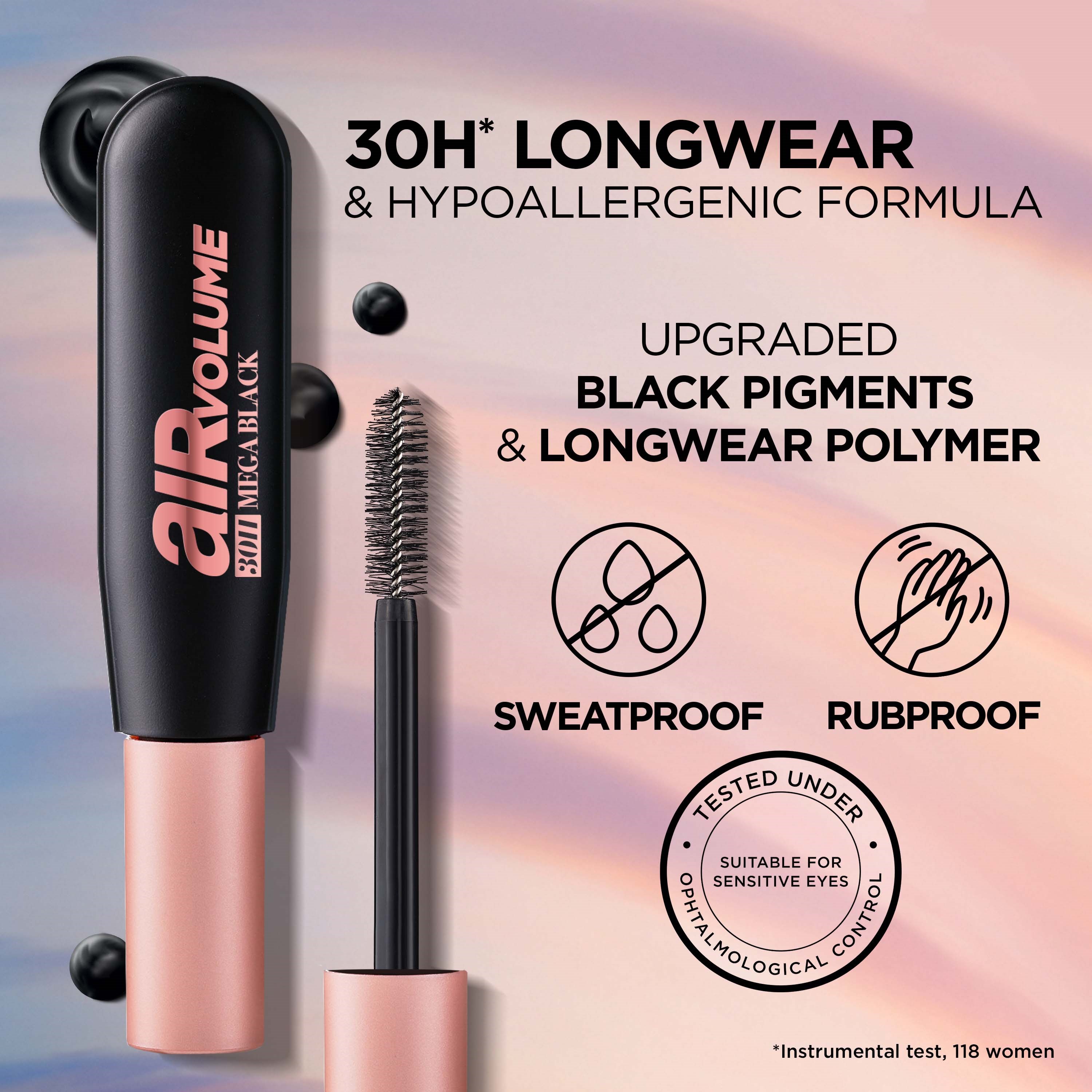 L'Oréal Paris Air Volume 30H Mega Mascara Black (obrázok 8)