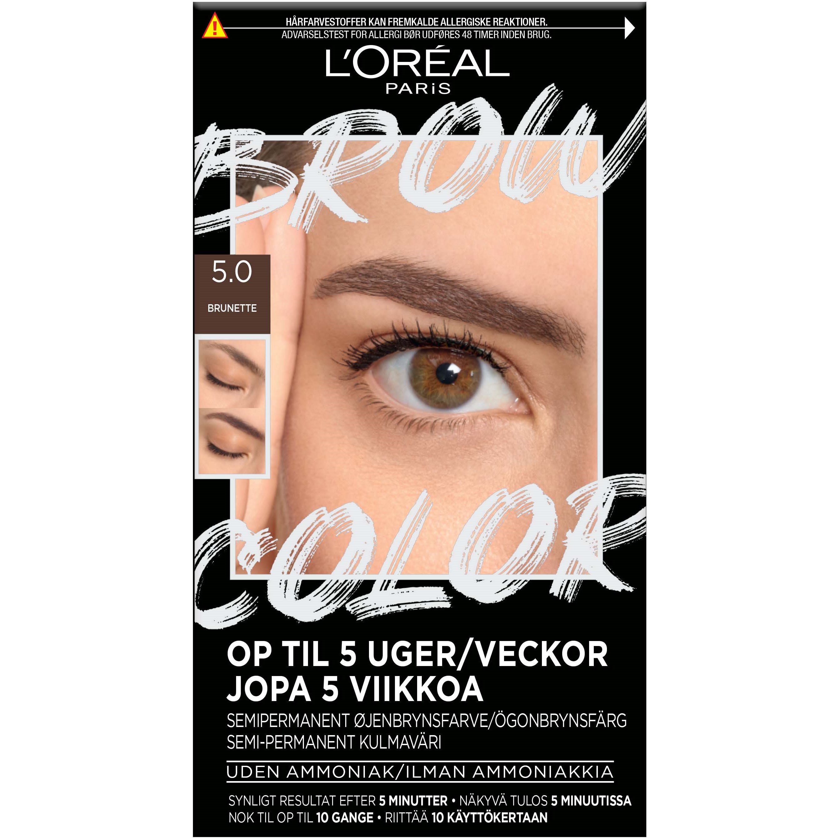 L'Oréal Paris Brow Color Semi-Permanent Eyebrow Color 5.0 Brunette